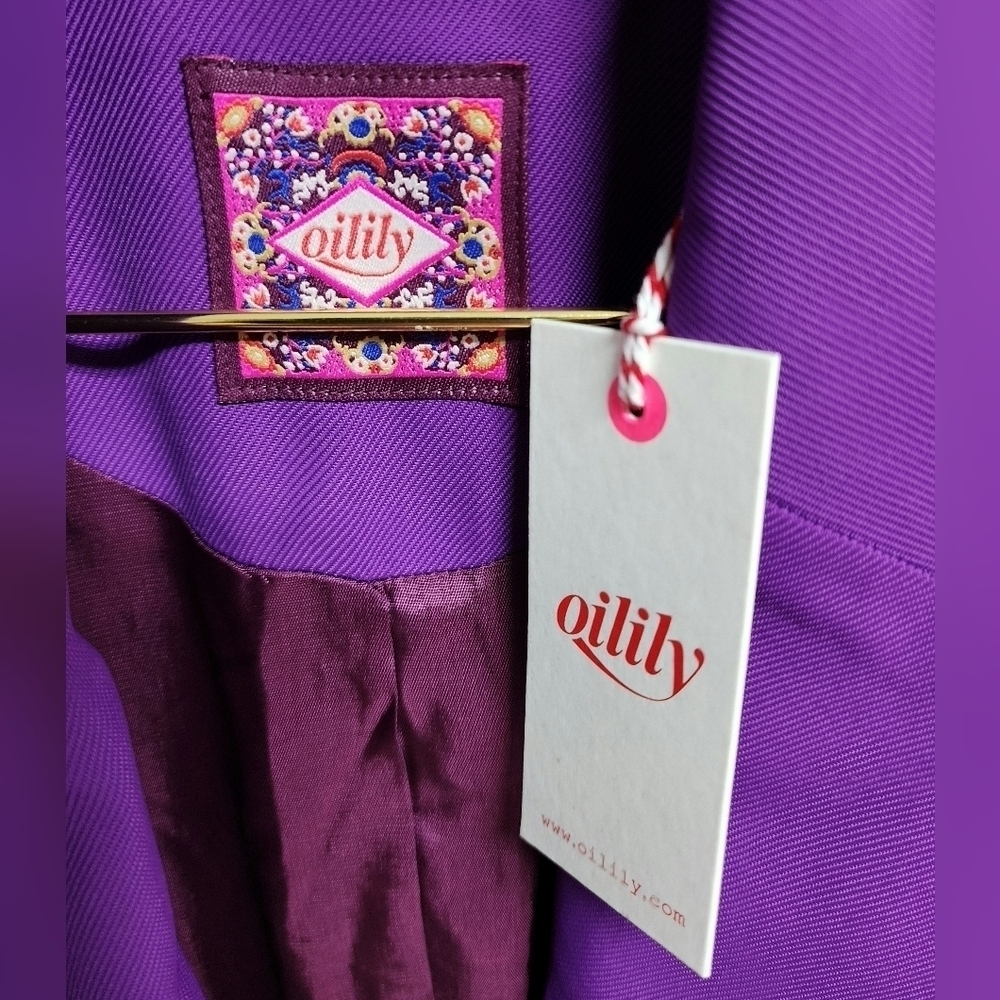 Oilily Join Indoor Jacket Solid Purple Magic XS - New With Tags - Picture 3 of 7
